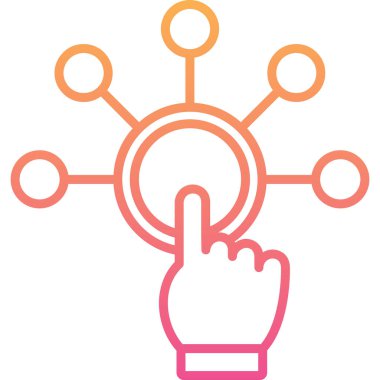 Etkileşimli web simgesi vektör illüstrasyonu