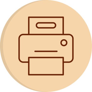 Yazıcı. Web simgesi basit illüstrasyon 