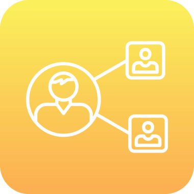 insanlar bağlantı simgesi, vektör illüstrasyonu basit tasarım