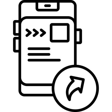 ileri web simgesi, vektör çizim              