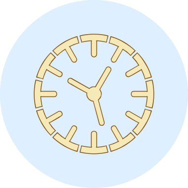 Saat simgesi, vektör illüstrasyonu basit tasarım