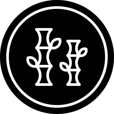 Bamboo icon, vector illustration simple design