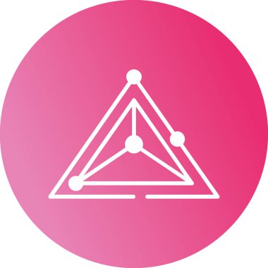 Piramit Grafik simgesi, vektör illüstrasyonu basit tasarım