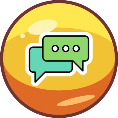 Sohbet baloncukları simgesi, vektör illüstrasyonu basit tasarım