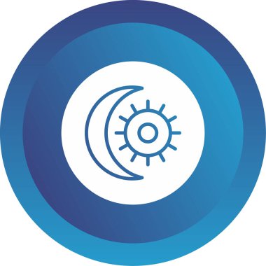 Karanlık mod. Web simgesi basit illüstrasyon