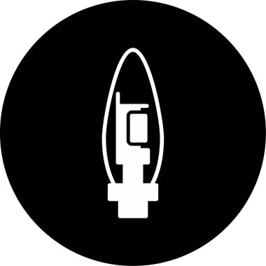 Sodyum buhar ampul simgesi, vektör illüstrasyonu  