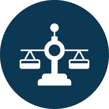 Ölçek simgesi, vektör illüstrasyonu basit tasarım