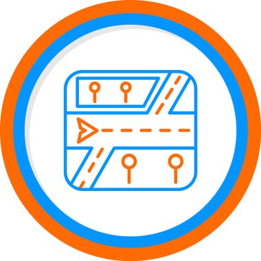 Harita simgesi, konum konsept vektör illüstrasyonu