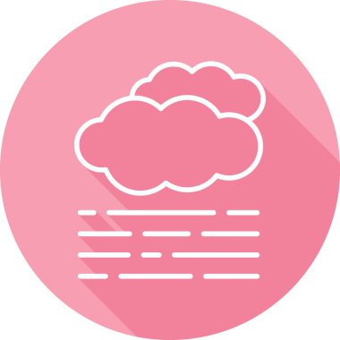 Bulutlar ve sis ağı simgesi basit gösterim