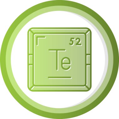 Tellurium modern simgesinin vektör illüstrasyonu                      