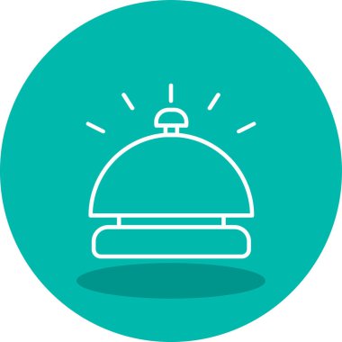 Desk Bell modern simgesinin vektör çizimi            