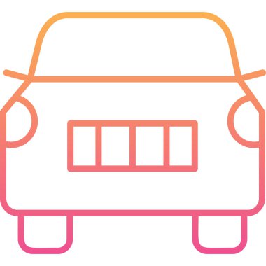 araba web simgesi basit illüstrasyon 