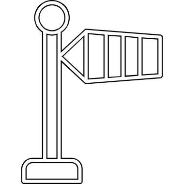 Modern Rüzgar İşareti simgesinin vektör illüstrasyonu                