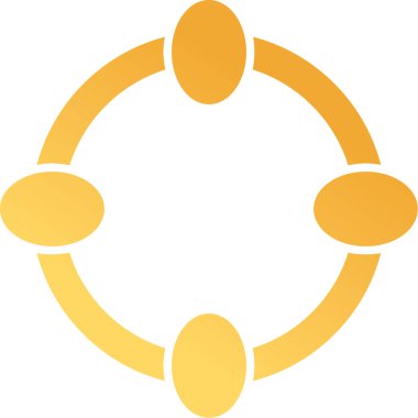 Oval Web simgesi basit illüstrasyon 