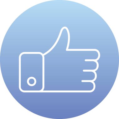 Baş parmak işareti. Basit resimleme