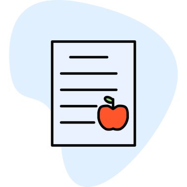 Diyet Planı Web simgesi vektör çizimi