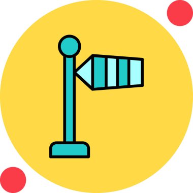 Modern Rüzgar İşareti simgesinin vektör illüstrasyonu                