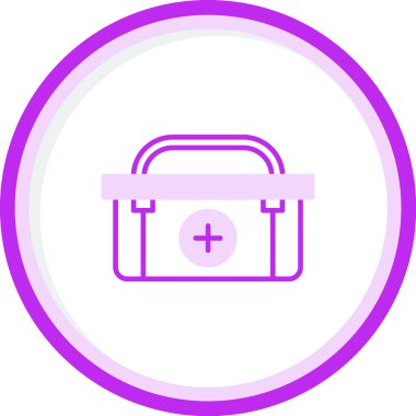 İlk Yardım Kiti tıbbi ikon vektör çizimi