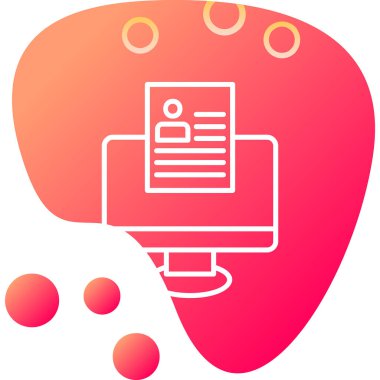 Çevrimiçi Web simgesi, vektör illüstrasyonu