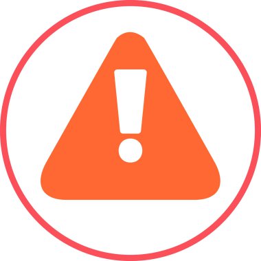 Uyarı vektör çizgisi simgesi, vektör illüstrasyonu 