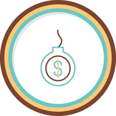 Borç Ağı simgesi basit illüstrasyon 