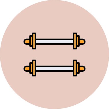 Ağırlıklandırılmış çubuk simgesi web basit illüstrasyon