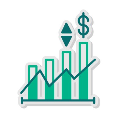 fiyat çizgisi düz vektör simgesi 