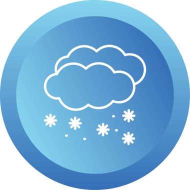 Karlı bulutlar. Web simgesi basit illüstrasyon 