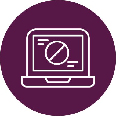 Dizüstü bilgisayar simgesi vektör çizimi