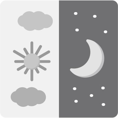 Dağdaki gece sahnesinin vektör illüstrasyonu 