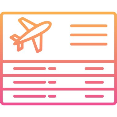 Seyahat ikonunun vektör illüstrasyonu. Ayrılışlar                   