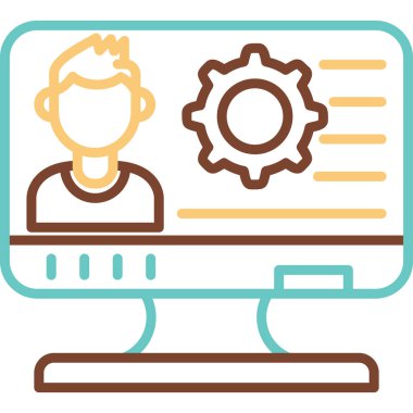 Web simgesi basit illüstrasyon ayarlanıyor