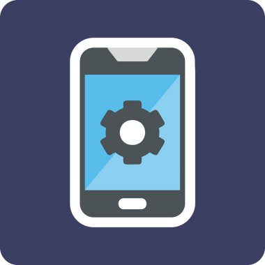 Mobil Ayarlar web simgesi, vektör illüstrasyonu 