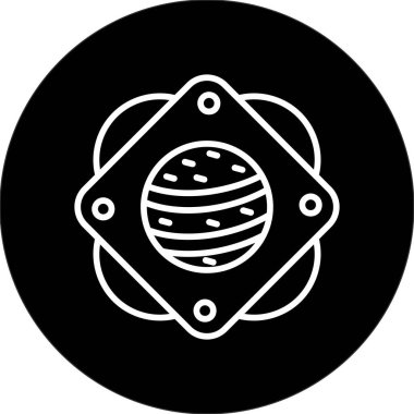 Merkür web simgesi vektör illüstrasyonu