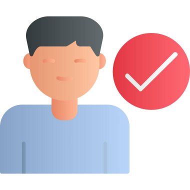 Onaylanmış Adaylar web simgesi vektör illüstrasyonu