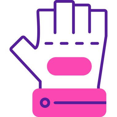 Eldiven simgesi, vektör illüstrasyonu basit tasarım