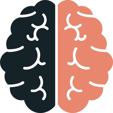 Beyin. Web simgesi basit illüstrasyon 
