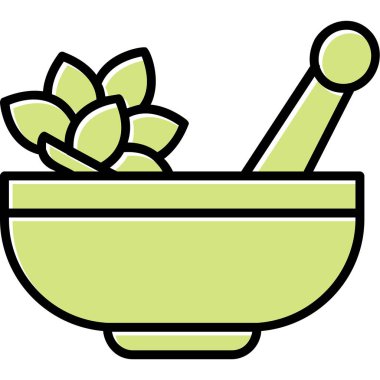 Havan ve tokmak simgeleri, web basit illüstrasyon