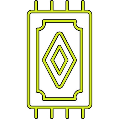 Bir halı simgesinin web illüstrasyonu