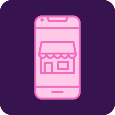 Akıllı telefon web simgesi, vektör illüstrasyonunda çevrimiçi rezervasyon