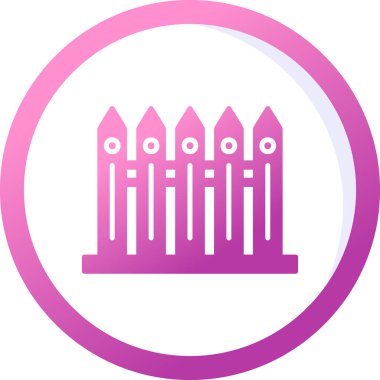 çit web simgesi, vektör çizim