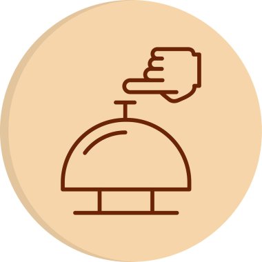 Bir çan simgesinin vektör illüstrasyonu