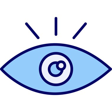 Göz. Web simgesi basit illüstrasyon 