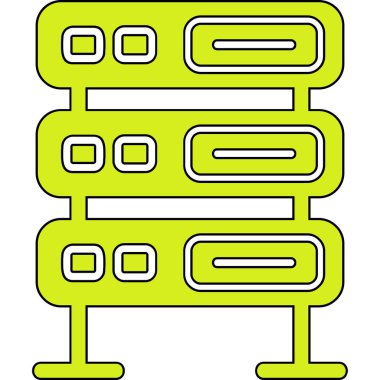 bilgisayar sunucu simgesi, vektör illüstrasyonu basit tasarım