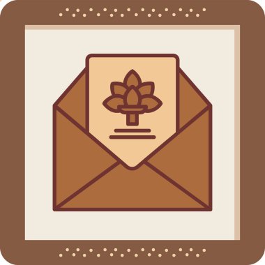 Davet mektubu, e- posta vektör simgesi