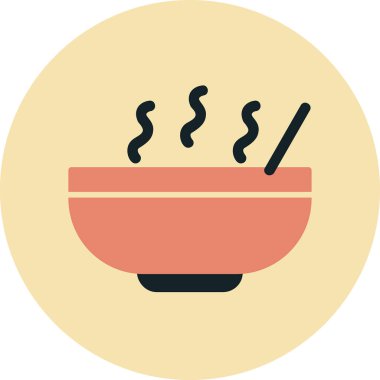 Kase çorba ağı basit illüstrasyon 