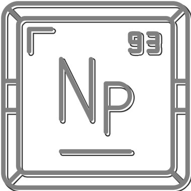 Periyodik tablo simgesinin Neptunyum kimyasal elementi