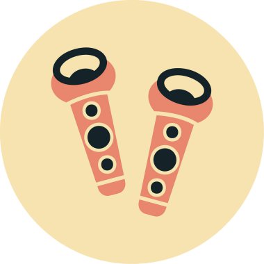 VR kontrolörleri. Web simgesi basit illüstrasyon