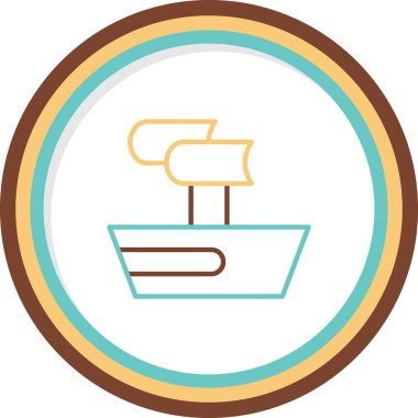 Trireme web simgesi vektör illüstrasyonu