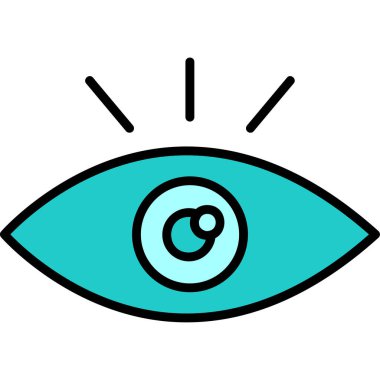 Göz. Web simgesi basit illüstrasyon 